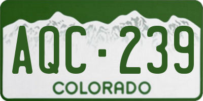 CO license plate AQC239