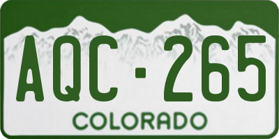 CO license plate AQC265