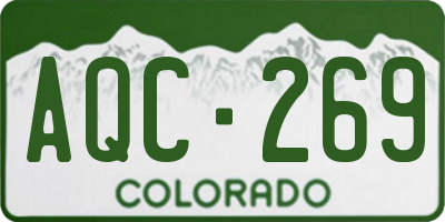 CO license plate AQC269