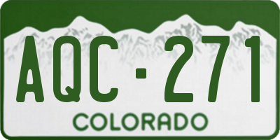 CO license plate AQC271
