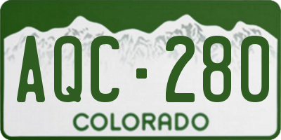 CO license plate AQC280