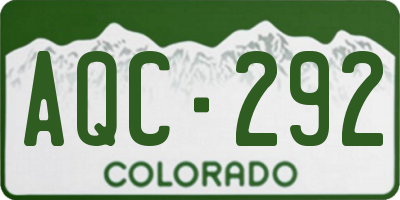 CO license plate AQC292