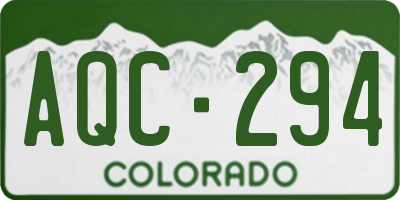 CO license plate AQC294