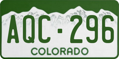 CO license plate AQC296