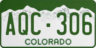 CO license plate AQC306