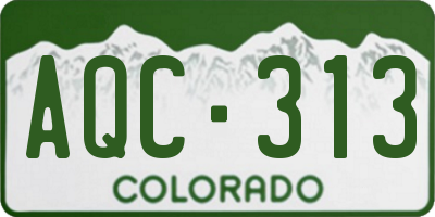 CO license plate AQC313
