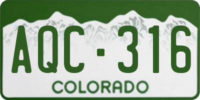 CO license plate AQC316