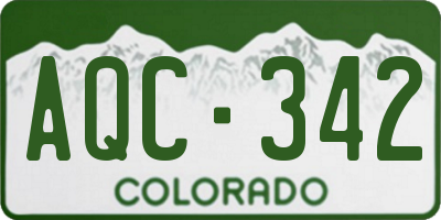 CO license plate AQC342
