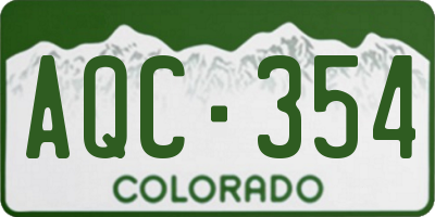 CO license plate AQC354