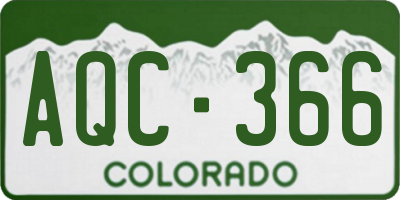 CO license plate AQC366