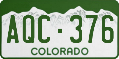 CO license plate AQC376