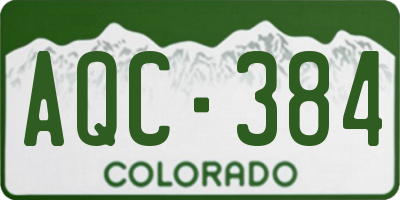 CO license plate AQC384