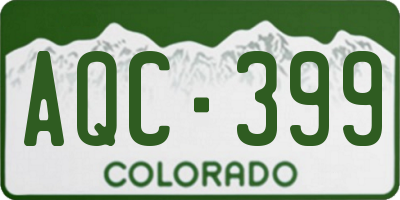 CO license plate AQC399