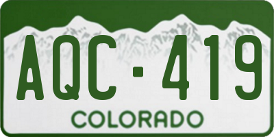 CO license plate AQC419