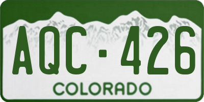CO license plate AQC426