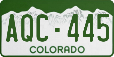 CO license plate AQC445