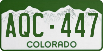 CO license plate AQC447