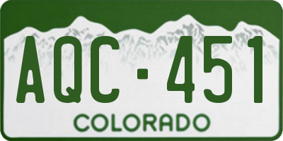CO license plate AQC451
