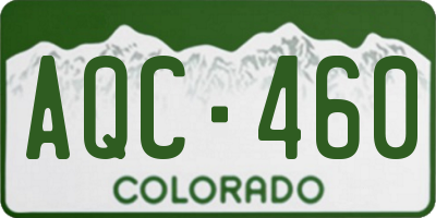 CO license plate AQC460