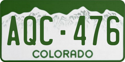 CO license plate AQC476