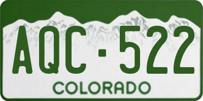 CO license plate AQC522