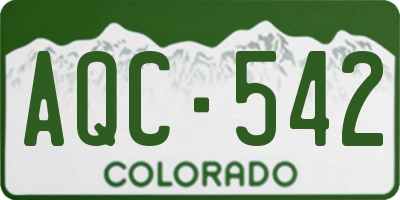 CO license plate AQC542