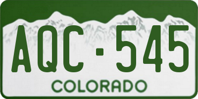 CO license plate AQC545