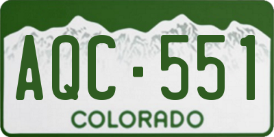 CO license plate AQC551