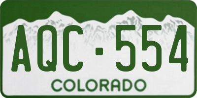 CO license plate AQC554