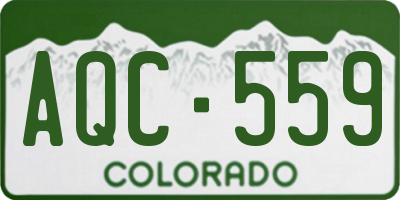 CO license plate AQC559