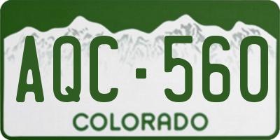 CO license plate AQC560
