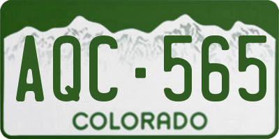 CO license plate AQC565