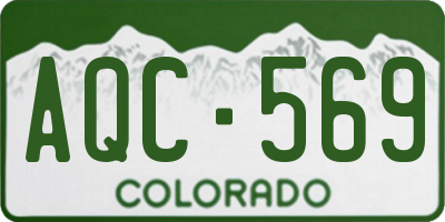 CO license plate AQC569