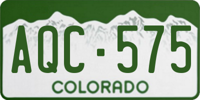 CO license plate AQC575