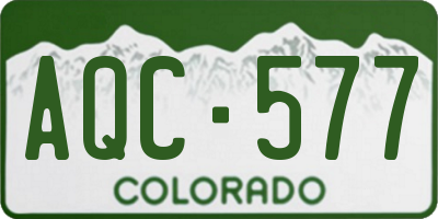 CO license plate AQC577