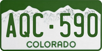 CO license plate AQC590