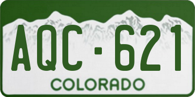 CO license plate AQC621