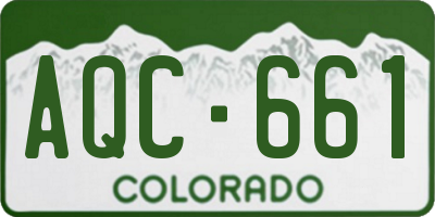 CO license plate AQC661