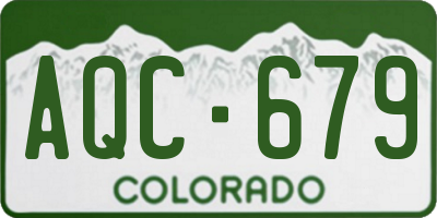CO license plate AQC679