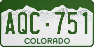CO license plate AQC751