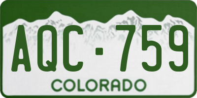 CO license plate AQC759