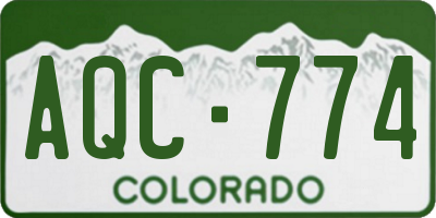CO license plate AQC774