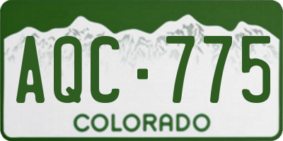 CO license plate AQC775