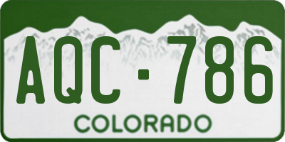 CO license plate AQC786