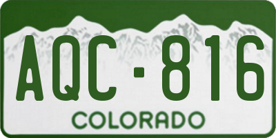 CO license plate AQC816