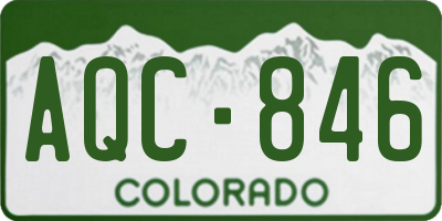 CO license plate AQC846