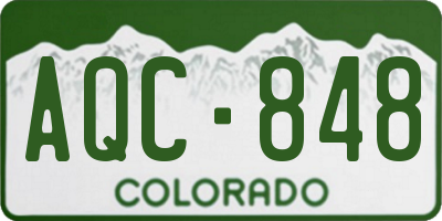 CO license plate AQC848
