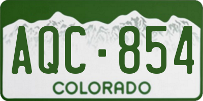 CO license plate AQC854