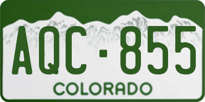 CO license plate AQC855