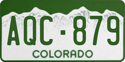 CO license plate AQC879